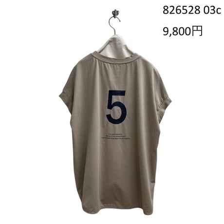 826528  フレンチスリーブバックロゴTシャツ