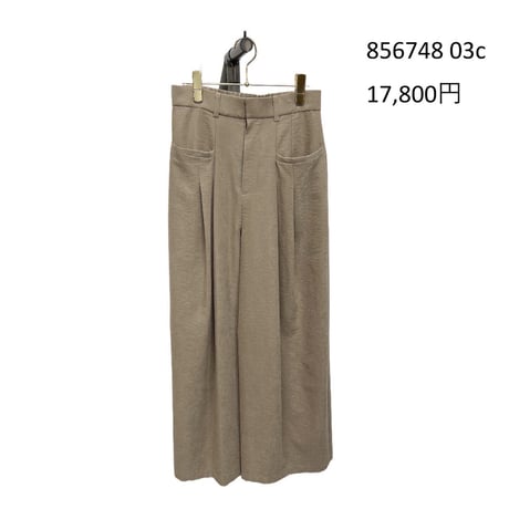 856748  スエード調ワイドパンツ