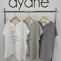 836623アシンメトリーストライプTシャツ