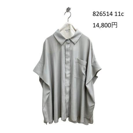 826514  オーバーサイズトロミシャツ