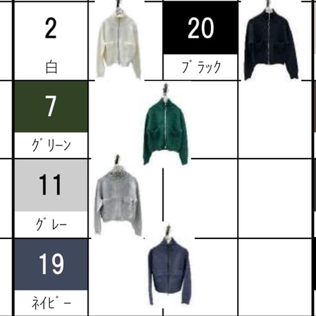 7856773  ジップアップニットブルゾン