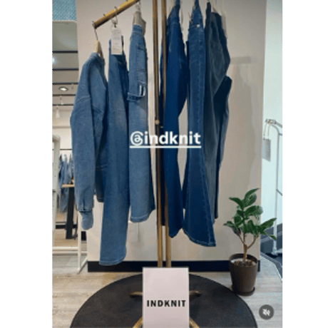 【新色入荷】INDKNIT インディニット サイドラインワイドパンツ