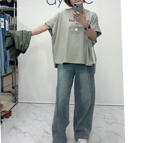826519 ポンチョ型ロゴTシャツ