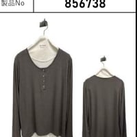 856738  ベア天ヘンリーネックロンT