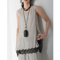 【CHIGNON】ﾚｰｽﾄﾘﾑﾄﾞｯﾄﾀﾝｸTOP