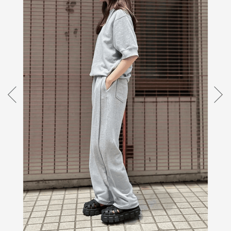 【INDKNIT】ダブルステッチ カーブパンツ