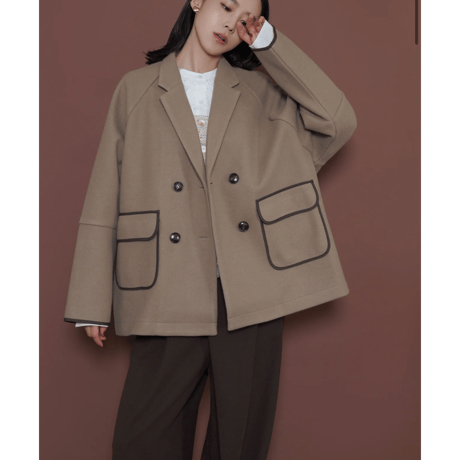 新品未使用　CYAN - tokyo ダブルフェイスグログランハーフジャケット 新品未使用 CYAN - tokyo ダブルフェイスグログランハーフジャケット