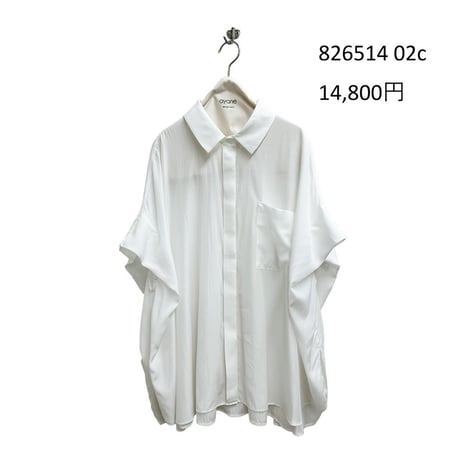 826514  オーバーサイズトロミシャツ