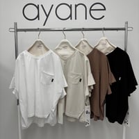826527  ラッフルスリーブⅤネックTシャツ