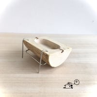 とりさんのコナラでできた小さいごはん入れ➈