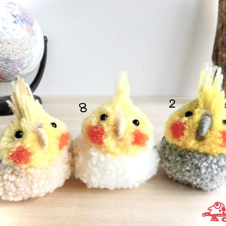 もけもけオカメインコさんのキーホルダー