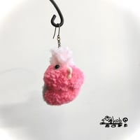 もけもけモモイロインコさんのピアス（片耳）