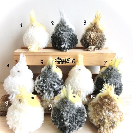 もけもけオカメインコさんのキーホルダー
