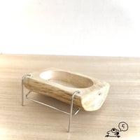 とりさんのコナラでできた小さいごはん入れ➄