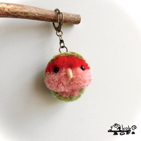 もけもけコザクラインコさんのキーホルダー