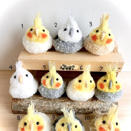 もけもけオカメインコさんのキーホルダー