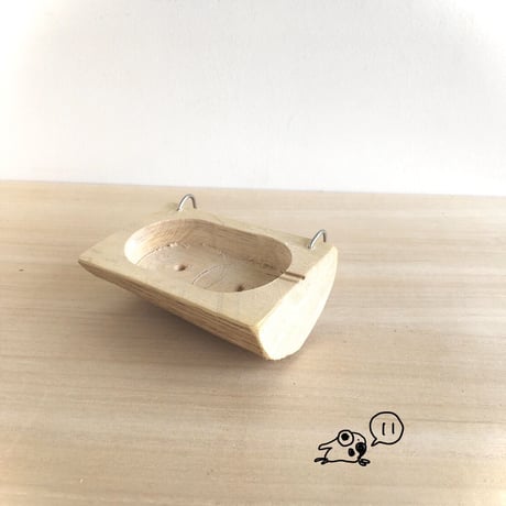 とりさんのコナラでできた小さいごはん入れ⑪
