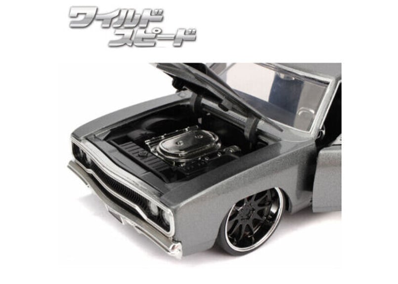 ダイキャストカー ワイルドスピード 1/24 PLYMOUTH ROAD RUNNER グレ...