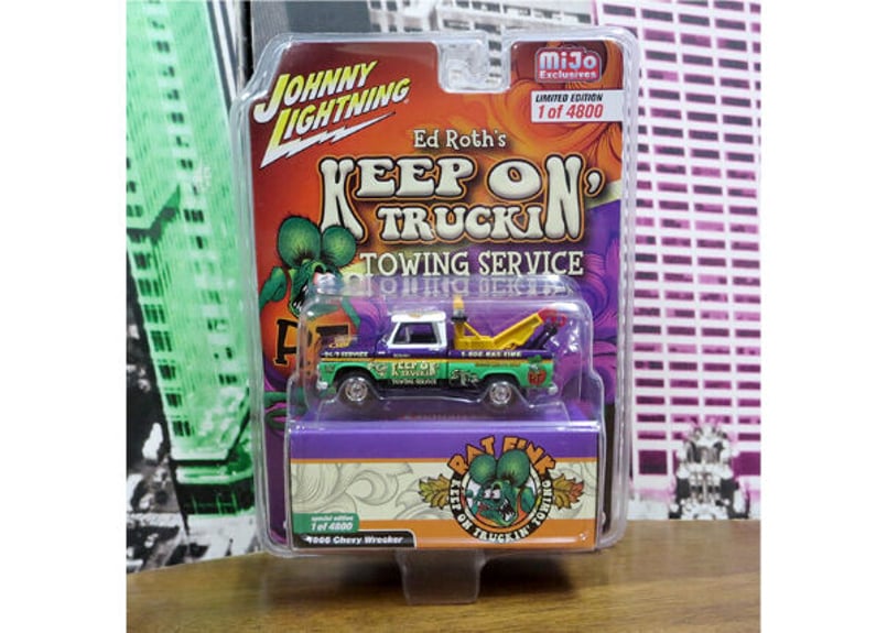 JOHNNY LIGHTNING 1/64 Rat Fink 1966 Chevy Wreck JOHNNY LIGHTNING 1/64 Rat Fink 1966 Chevy Wreck