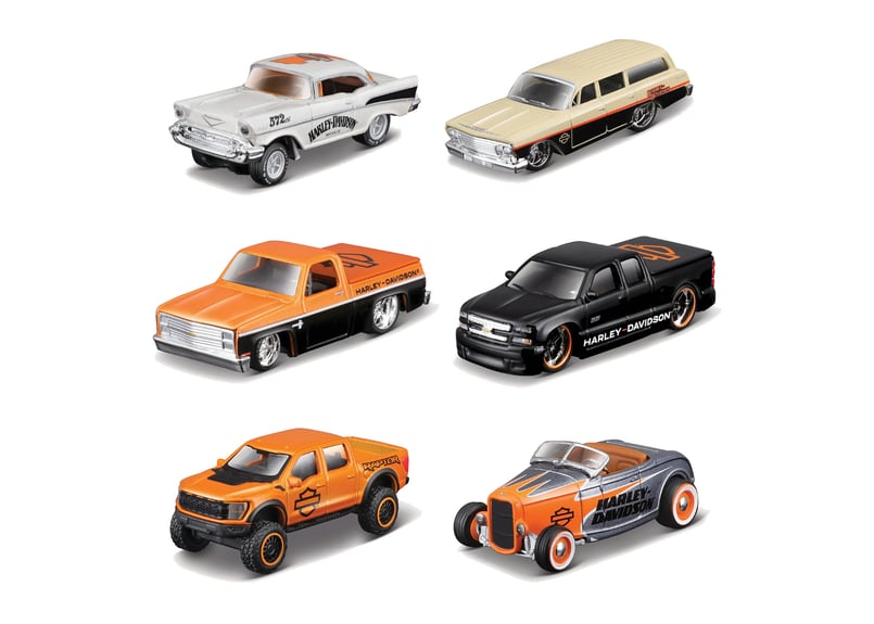 Maisto 1/64 ダイキャストミニカー 6種セット ハーレー