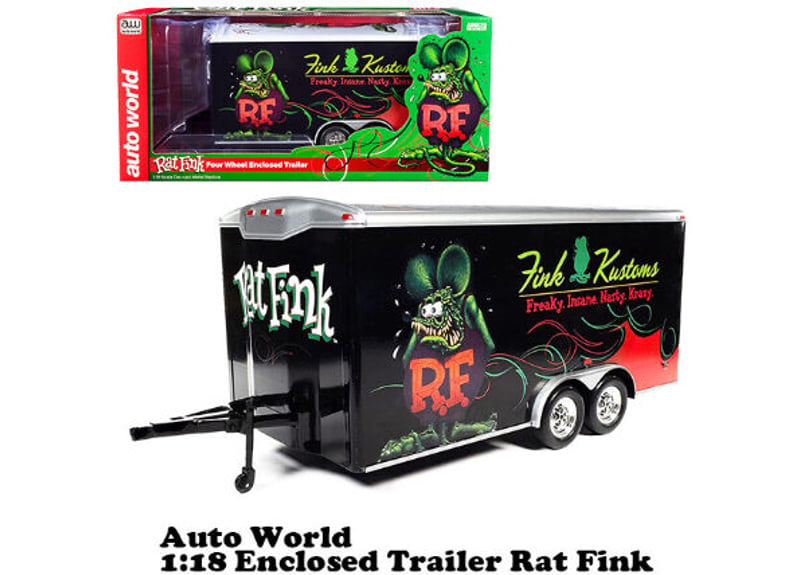 Auto World 1/18 Rat Fink ラットフィンク Enclosed トレーラ