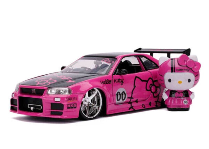 JADATOYS 1/24 ミニカー ハローキティ スカイラインGT-R R34