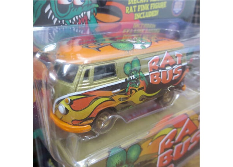 JOHNNY LIGHTNING 1/64 Rat Fink 1964 VW Type2 Tr