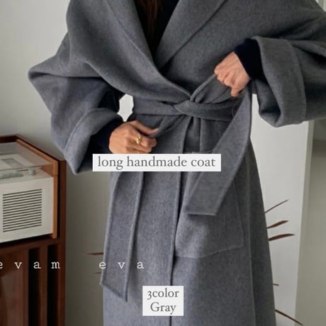 long hand made coat / Gray