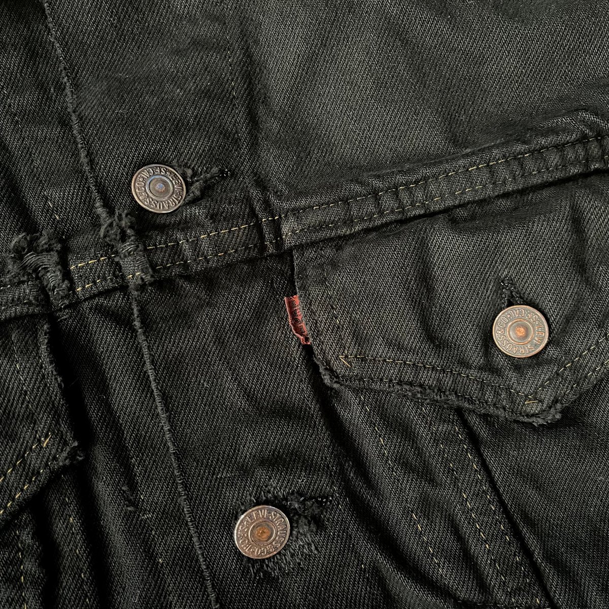 yoused/ユーズド『Double Black Vintage Denim Jkt』