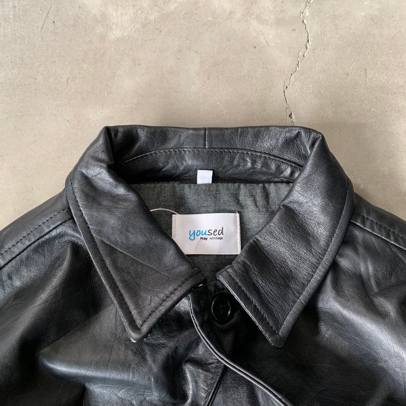 【美品】yoused フレンチアンティークユーロレザージャケット サイズ2 yoused FRENCH ANTIQUE LEATHER JACKET size-2-OIKOS 毎日を