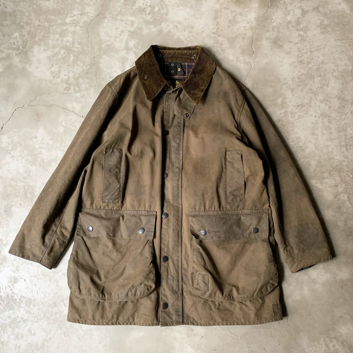 yoused購入 barbour border イギリス製 ビンテージ品 yoused/ユーズド『 Vintage Barbour Border Rreproof 』