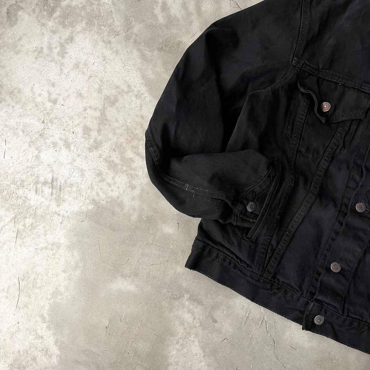 yoused/ユーズド『Double Black Vintage Denim Jkt』