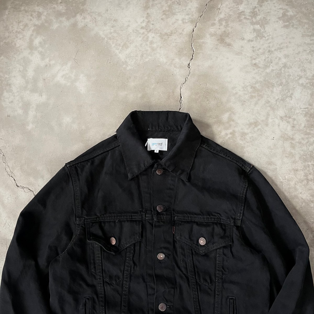 yoused/ユーズド『Double Black Vintage Denim Jkt』