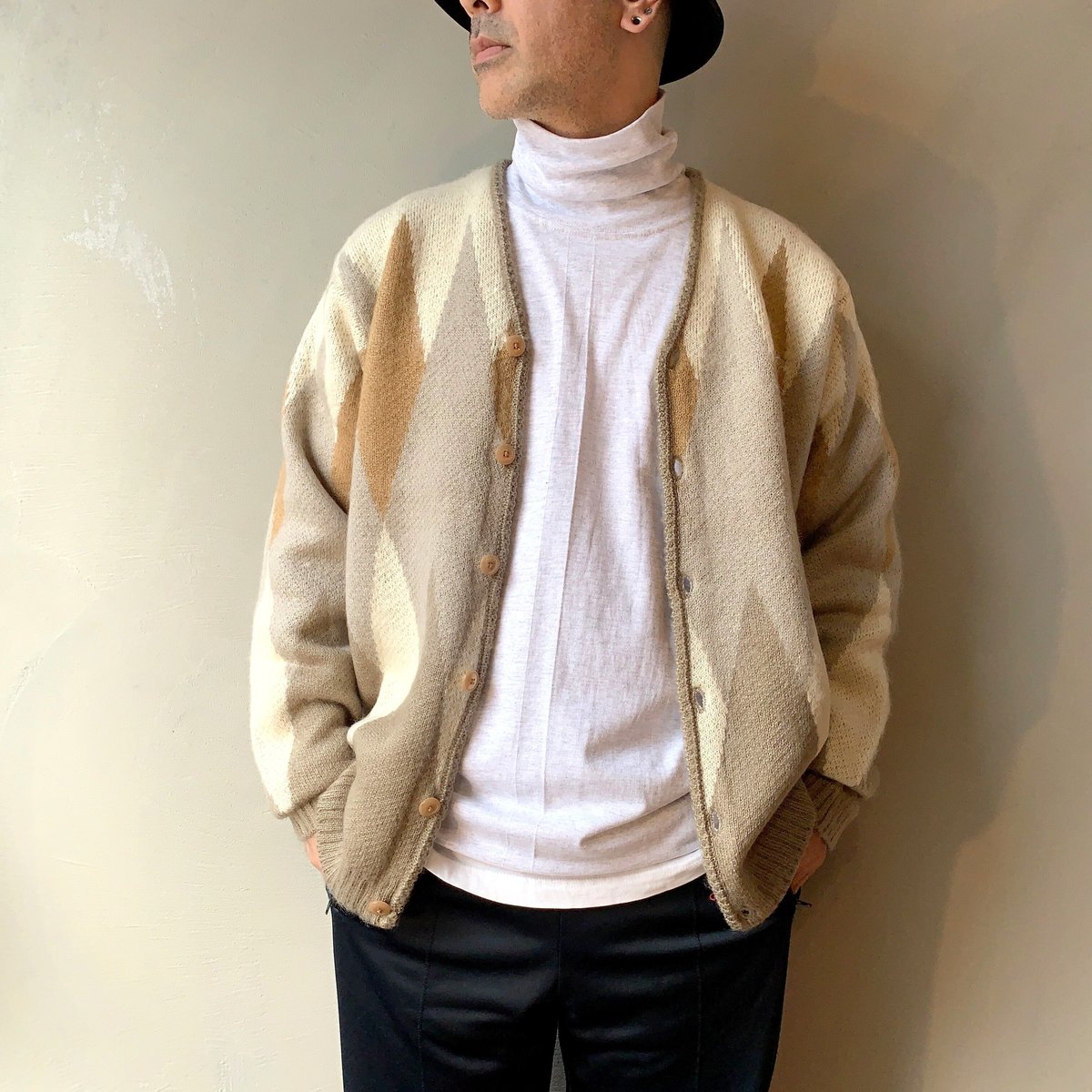 TOWNCRAFT / タウンクラフト『 SHAGGY JACQUARD CARDIGAN 』...