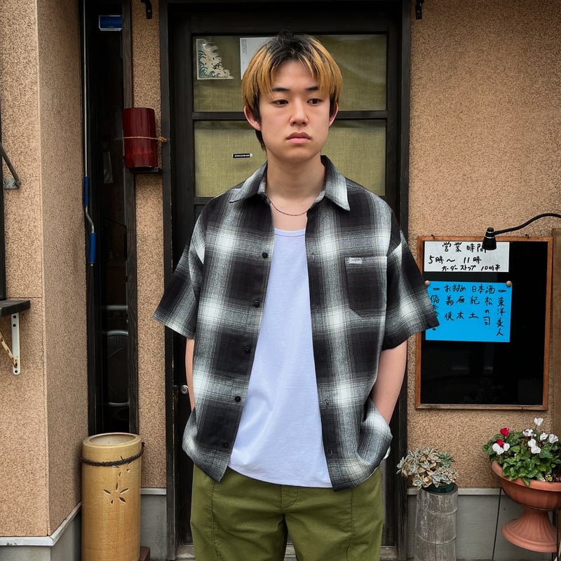 Caltop/キャルトップ『Upcycle Ombre check shirt』 | SUNQGO