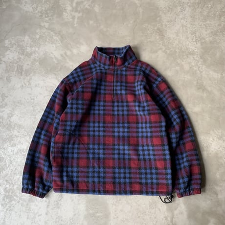 Used/ユーズド『Half zip Check fleece jacket』