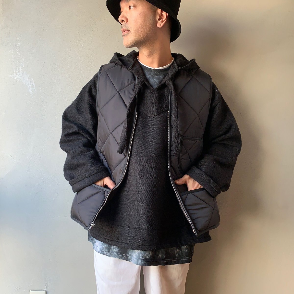 SNAP'N'WEAR QUILTED NYLON VEST 〜 | SUNQGO