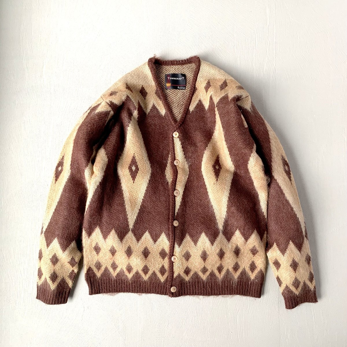 TOWNCRAFT / タウンクラフト『 SHAGGY JACQUARD CARDIGAN 』