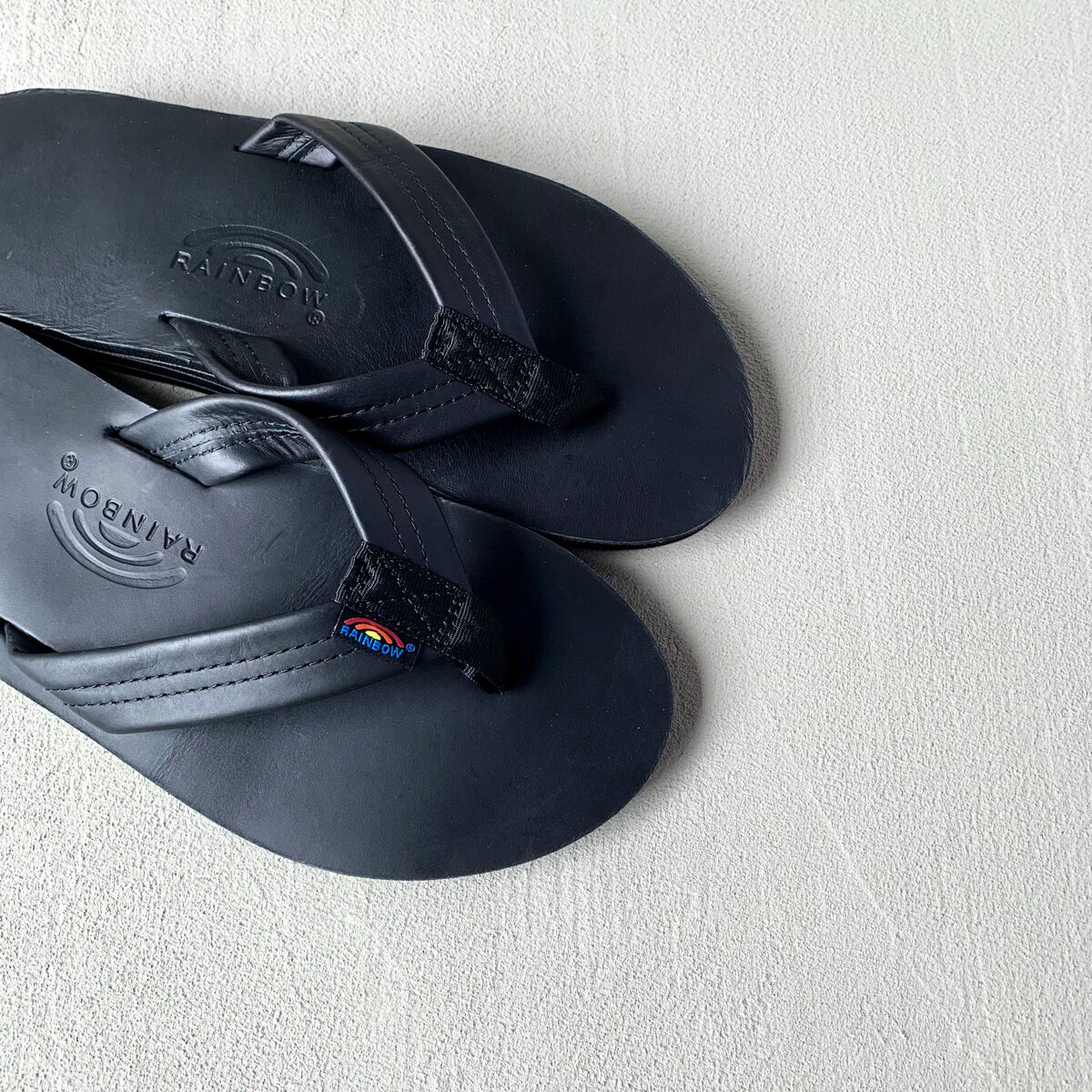試着のみ RAINBOW SANDALS ダブルレイヤー 黒 25cm RAINBOW SANDALS レインボーサンダル ダブルレイヤー レザー