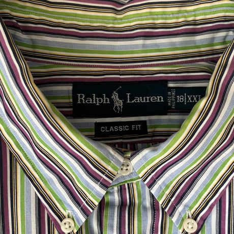 Used/ユーズド『Upcycle Ralph Lauren Stripe Shirt』