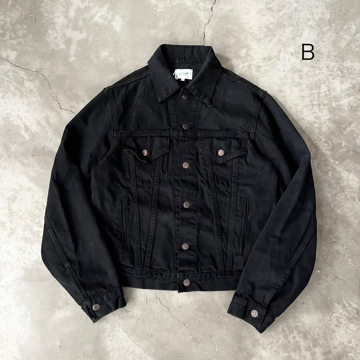 yoused/ユーズド『Double Black Vintage Denim Jkt』
