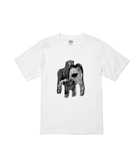 【sold out】モノクロTシャツ（白）