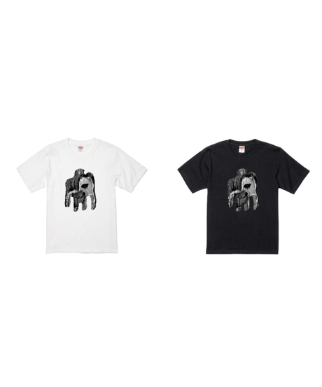 【sold out】モノクロTシャツ（白）