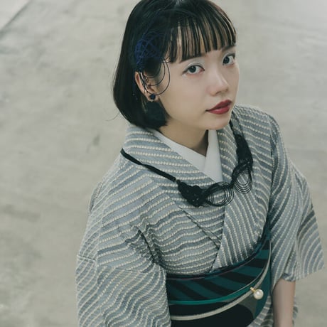 うめあわじむすびとたまむすびの揺れるアート ピアス/イヤリング