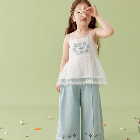 [予約] Marine Friends Lace Sleeveless Top