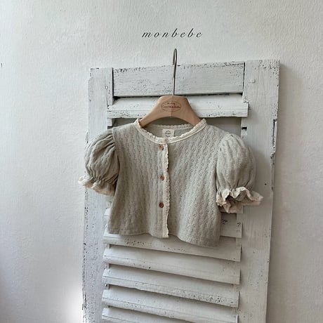 [予約] Rosé knit cardigan/ Monbebe