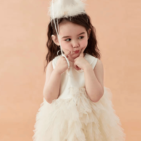 [予約] Cream Puff Tulle Dress