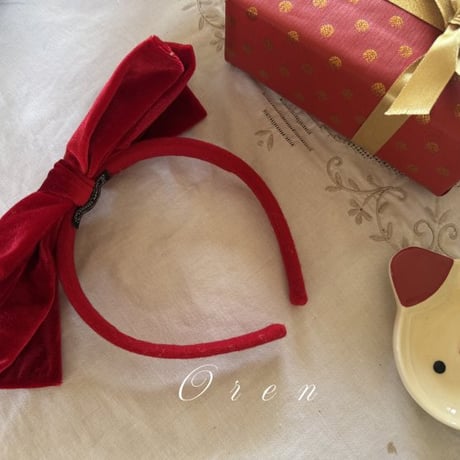 [予約] Noel Noel Ribbon Hairband / OREN by Hibyebebe