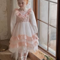 [予約] Romantic Vintage Lace Tulle Dress / omoi mignon