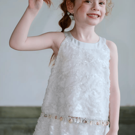[即納]  Pearl Trim Shimmer Two-Piece/ little time  (110 _ size のみ   )